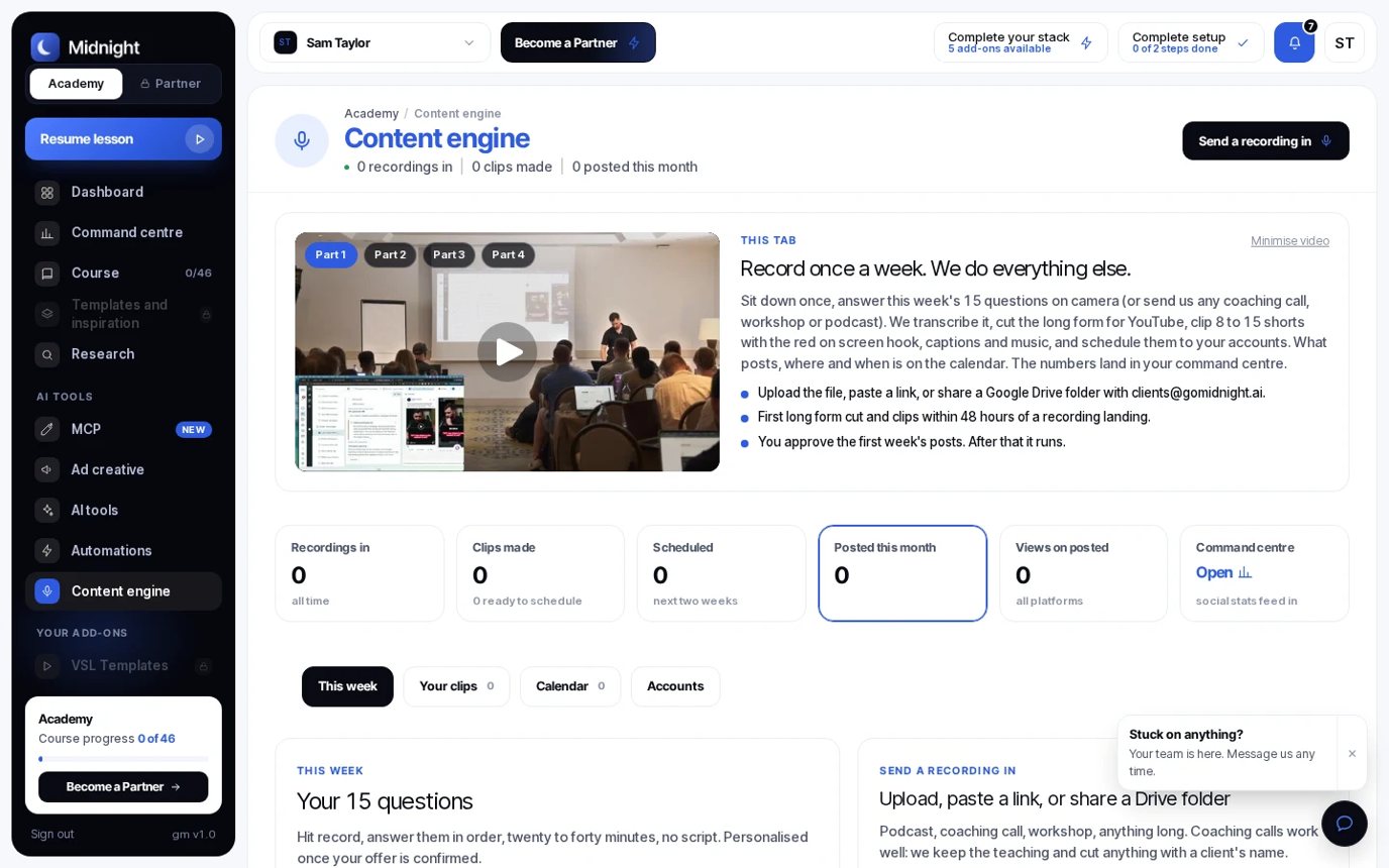 Go Midnight AI content tool