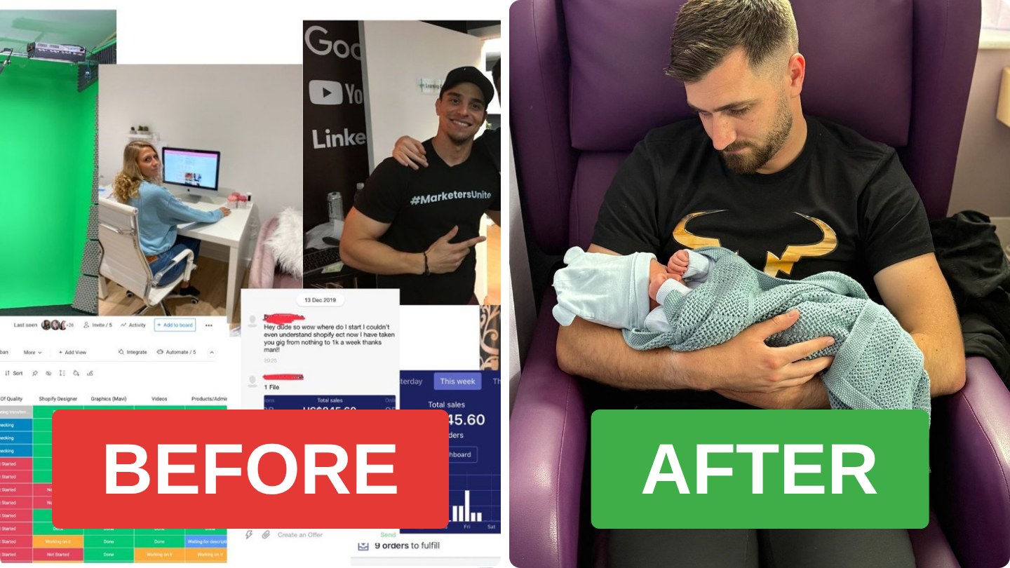 Greg's agency years vs holding his newborn son