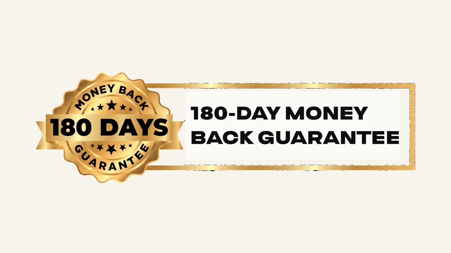 180-day money-back guarantee