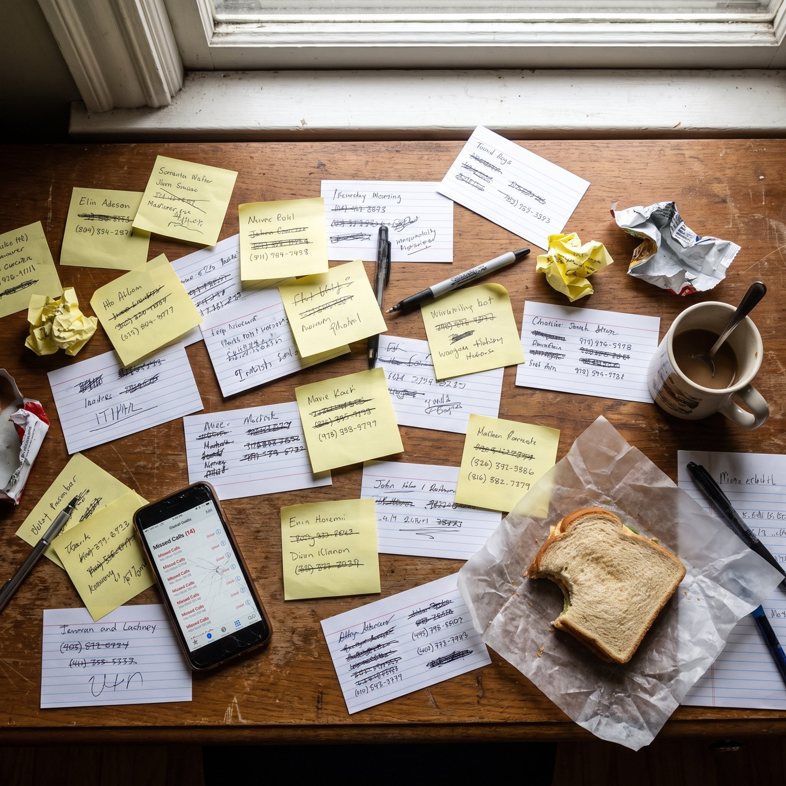 Sticky notes of cheap leads that never showed up