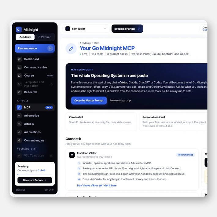 Go Midnight portal: AI employees and skill files