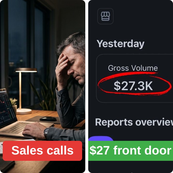 Sales calls vs the $27 front door