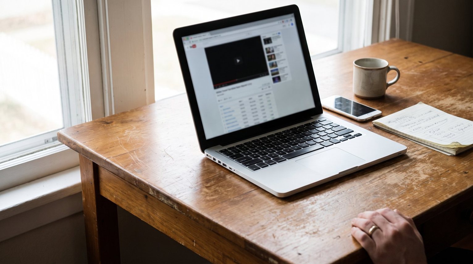 A VSL to book a call page on a laptop