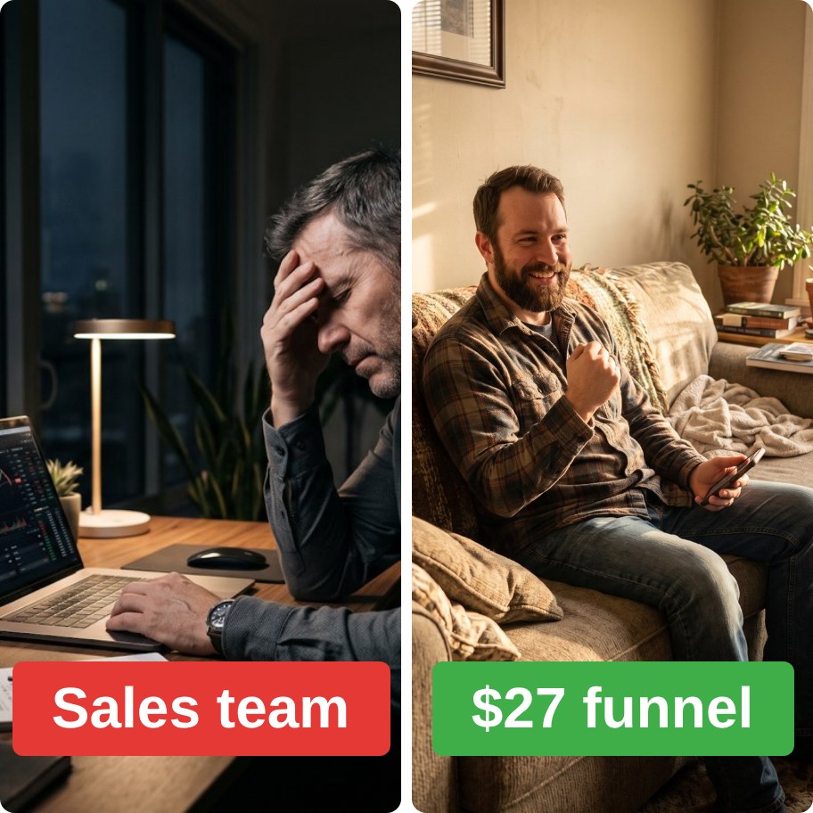 Sales team vs $27 front door