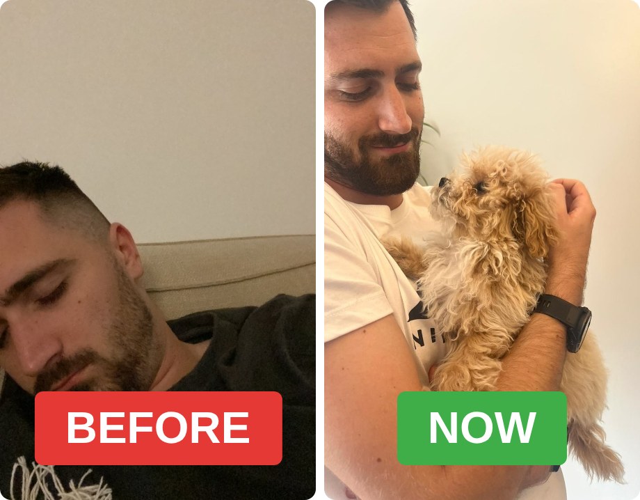 Gregory Cooke before and after the webinar years