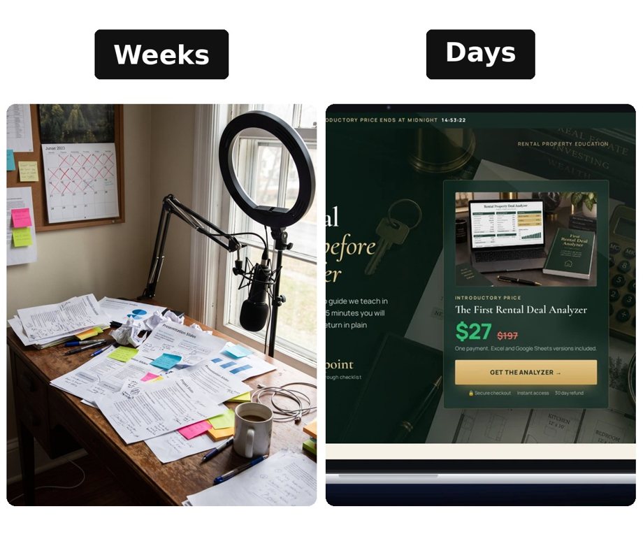 Webinar build vs $27 front door page